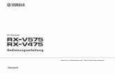 AV-Receiver - Yamaha · PDF fileAV-Receiver Bedienungsanleitung Deutsch Lesen Sie die „Sicherheitsbroschüre“, bevor Sie das Gerät verwenden.Musikinstrumente · AV-Receiver