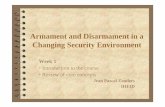 Armament and Disarmament in a Changing Security · PDF fileArmament and Disarmament in a Changing Security Environment ... • Influence from the nuclear field. 12 ... Armament and