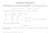 LINEAR MODELS - Electrical and Computer Engineeringnamrata/EE527_Spring08/l3.pdf · LINEAR MODELS Polynomial Curve ... EE 527, Detection and Estimation Theory, # 3 1. ... The solution
