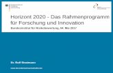Horizont 2020 - Das Rahmenprogramm für Forschung und ... · PDF fileund industrielle Technologien IKT Nanotechnologie Materialien Biotechnologie Produktions- ... regulation & improved