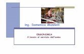 ing. Domenico Mannelli - MODULO Cmodulo-c.mannelli.info/rischi_di_na_a_ergonomica.pdf · Ergonomia cognitiva: si occupa dei processi mentali, quali la Ergonomia cognitiva percezione,