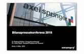 Bilanzpressekonferenz 2015 - Axel Springer SE · PDF fileDr. Julian Deutz, Vorstand Finanzen und Personal Berlin, 4. März 2015 . 2 ... Beste Lage! Chiffre 0815 098765 Mitbewohner
