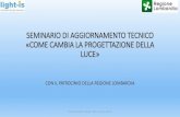 SEMINARIO DI AGGIORNAMENTO TECNICO»COME …lightis.eu/dmdocuments/appunti-en13201-1.pdf · EN 13201 –2 : 2016 –Parte ... •Cambiato SR in REI Seminario Light-Is 19 gen. 2016