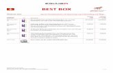 BEST BOX - · PDF fileESIR GmH., Januar 2018 Preise in CHF nderungen und Irrtümer vorehalten. Netto-Preise exkl. USt., exkl. Transport und Installation soie exkl. ollkosten. 1 / 3