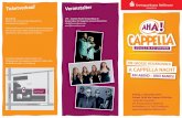 Flyer AHA Cappella 2017 - Aktuelle Veranstaltungen · PDF filea cappella Agentur magenta aus Mannheim, drei hoch-karätige Ensembles mit einer unschlagbaren Mischung aus genialen Stimmen,