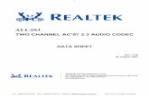 ALC203 Data Sheet 1.20 - realtek.inforealtek.info/pdf/alc203.pdf · ALC203 Data Sheet Two Channel AC’97 2.3 Audio Codec iii ...