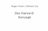Das Harvard Konzept - ewi-psy.fu- · PDF fileAutoren: William Ury Sozialanthropologe Hat in Yale studiert und in Harvard promoviert Während der letzten 30 Jahre als Verhandlungsberater