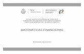 MATEMÁTICAS FINANCIERAS - sev.gob.mx TICAS-FINANCIERAS1. · PDF filetiempo, para definir y solucionar verdaderos problemas. 2. 1. ... BLOQUE IV. CALCULAS TIPOS DE ANUALIDADES