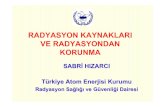 RADYASYON KAYNAKLARI VE RADYASYONDAN …cygm.gov.tr/CYGM/Files/Guncelbelgeler/Radyasyon_olcum_sunum.pdf · RADYASYON KAYNAKLARI VE RADYASYONDAN KORUNMA SABRİ HIZARCI Türkiye Atom
