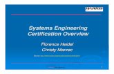 Systems Engineering Certification Overvie Heidel.pdf · Professional certification program by the ... engineer in the preparation for certification ... Authoring published papers,