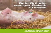 Leporello: Gute Gründe, weniger Fleisch zu essen | · PDF fileDas Klima retten Die industrielle Tierhaltung ist für bis zu 14,5 Prozent (FAO 2013) aller Treibhausgasemissionen verantwortlich.