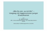 Wie Du mir, so ich Dir - LWL | LWL-Startseite · PDF file„Wie Du mir, so ich Dir“ – Umgang mit Aggressionen junger Erwachsener von Dr. Wilfried Huck LWL- Universitätsklinik