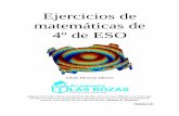 Ejercicios de matemáticas de 4º de ESO - yoquieroaprobar.esyoquieroaprobar.es/3_eso/4/libro-4eso.pdf · Ejercicios de matemáticas de ... Ecuaciones polinómicas con raíces enteras