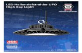 LED Hallentiefstrahler UFO High Bay Light - a50.de · PDF fileQualität, Zuverlässigkeit & Innovation. LED Hallentiefstrahler UFO 150W Technische Angaben Abmessungen optional dimmbar;