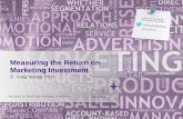 Measuring the Return on Marketing Investment - NYUpages.stern.nyu.edu/.../3-28-12MeasuringROMISlideDeck.pdf · Marketing Capabilities . Marketing Activities ... Measuring the Return