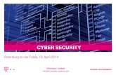 CYBER SECURITY @ DEUTSCHE TELEKOM 2014/1… · CYBER SECURITY – WAS STECkT DAhINTER? 3 . Definition nach BSI: Cyber-Sicherheit erweitert das Aktionsfeld der klassischen IT -Sicherheit
