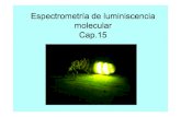 Espectrometría de luminiscencia molecular Cap · PDF fileTeoría de la fluorescencia y de la fosforescencia • Tiene lugar en sistemas químicos gaseosos, líquidos y sólidos, sencillos