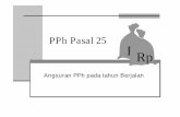PPh Pasal 25 - · PDF filedengan PPh yang terutang menurut SPT Tahunan PPh tahun pajak yang lalu dikurangi ... Pajak penghasilan yang ... Wajib Pajak Baru adalah WP orang pribadi