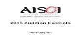 2015 Audition Excerpts - University of · PDF fileProkofiev Piano Concerto No.1 Excerpt 2: Snare Drum Britten Hankin Booby Excerpt 3: Castanets Britten Soirees ... Percussion audition