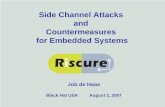 Side Channel Attacks and Countermeasures for · PDF fileSide Channel Attacks . and . Countermeasures . for Embedded Systems. ... of power consumption profile ... M = M r r-1 mod n