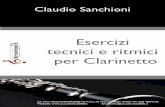 Esercizi tecnici e ritmici per Clarinetto - Claudio Sanchioniclaudiosanchioni.altervista.org/wp-content/uploads/2013/10/Libro... · Esercizi tecnici e ritmici per Clarinetto ... Ha