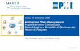 Enterprise Risk Management Inquadramento Concettuale ... · PDF file01-05-2011 · Enterprise Risk Management Inquadramento Concettuale, Metodologico e Modalità di Gestione dei