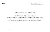 Modulhandbuch 1‐Fach‐Bachelor · PDF fileund zeitgenössischer einschließlich populärer Musik und ... Arrangieren , Instrumentieren ... , Komponieren, Produzieren; Grundlagen