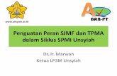 Penguatan Peran SJMF dan TPMA dalam ... - lp3m…lp3m.unsyiah.ac.id/images/2017_Workshop_Penguatan_SJMF_TPMA.pdf · Mutu (LP3M) UNSYIAH I-M-T. ... (SK pendirian, akreditasi), tujuan