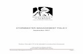 STORMWATER MANAGEMENT POLICY - · PDF fileMaintenance of Post-Construction Management Practices. ... are included in this policy document. Each Post-Construction stormwater practice