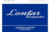 JURNAL ILMIAH LONTAR KOMPUTER - · PDF filePerancangan Sistem Informasi Manajemen Rumah Sakit ... Game Tajen Berbasis Android serta bagaimana aplikasi ini berinteraksi dengan player