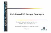 1.Cell-Based IC Design Concepts [相容模式]mspic.ee.nchu.edu.tw/class_course/university/97_VLSI-design/handou… · Cell-based IC design flow concept Design flow HDL Standard cell