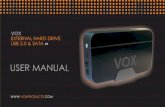 VOX EX ER AL HAR RITN DDVEstatic.highspeedbackbone.net/pdf/vox_EXSA-35C_manual.pdf · user manual v1 vox us 2.0 & a abst ex er al har ritn ddve ww mwco. xpro ctsvo du .