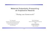 Material Potentially Presenting an Explosive · PDF fileMaterial Potentially Presenting an Explosive Hazard: ... Scrap metal worker fatality in Fontana, ... Ammunition Scrap Small