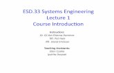 ESD.33 Systems Engineering Lecture 1 Course Introducon · PDF fileESD.33 Systems Engineering Lecture 1 Course Introducon ... • Systems engineering is an iterave ... Fabrycky, Systems