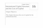 International Capital Structure INTERNATIONAL 16 and · PDF fileInternational Capital Structure and the Cost of Capital ... When markets are imperfect, international financing can