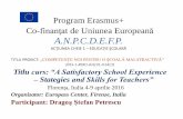 Program Erasmus+ Co-finanţat de Uniunea Europeană · PDF filePrezentarea sistemului de invatamant romanesc şi a Şcolii Gimnaziale,,Ion Creang ... ,,Furtuna de idei’’ despre