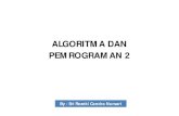 ALGORITMA DAN PEMROGRAMAN 2 - reezeki2011 · PDF fileMATERI • Teks/string • ... (Metode pengurutan seleksi) ... Dilakukan pengulangan dari 1 sampai dengan (N-1) 2. Tiap-tiap pengulangan