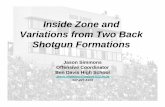 Inside Zone and Variations from Two Back Shotgun … Zone and... · Inside Zone and Variations from Two Back Shotgun Formations Jason Simmons Offensive Coordinator Ben Davis High