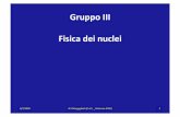 Gruppo III Fisica dei nuclei - · PDF filePartecipan 13 ricercatori per un totale ... “The silicon strip detector (SSD) for the Alice experiment at LHC: ... Riunioni Collab. ALICE‐ITALIA.