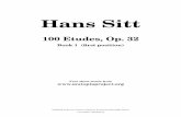 100 Etudes, Op. 32 - Free Sheet Music Downloadsfreesheetmusic.net/Sitt-100-Etudes.pdf · Free sheet music from Book 1 (ﬁrst position) 100 Etudes, Op. 32 Hans Sitt Last update: 2007/Feb/13
