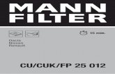 CU/CUK/FP 25 012 - MANN-FILTER Online Catalog Europe · PDF fileDacia Dokker, Lodgy Renault Dokker, Lodgy 5. 1 CU/CUK/FP 25 012 Nissan X-Trail III (T32) 2. 3 ... Renault ZOE 26 210