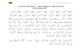 IDULADHA : IKTIBAR IBADAH KORBAN - e …e-masjid.jais.gov.my/uploads/uploads/05.10.2014 ( rumi )KHUTBAH... · Khutbah Jumaat 05 Oktober 2014: “Iduladha : Iktibar Ibadah Korban”