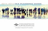 2015 - 2016 TAX PLANNING GUIDE - tgccpa.comtgccpa/files/taxguide.pdf · 2015 - 2016 tax planning guide year-round strategies to make the tax laws work for you