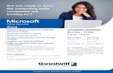 Are you ready to learn · PDF fileCertiport. Check with a Goodwill team member to see if you qualify. Are you ready to learn the computing skills companies are looking for? Are you