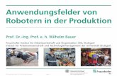 Anwendungsfelder von Robotern in der Produktion - igza.orgigza.org/wp-content/uploads/2017/12/Vortrag-Bauer_IGM_Marbach_201… · Seite 6 Industrieroboter Etabliert Große Lasten