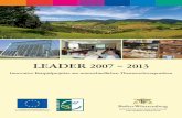 LEADER 2007 – 2013 - mlr.baden- · PDF fileEuropäischer Landwirtschaftsfonds für die Entwicklung des ländlichen Raums (ELER): Hier investiert Europa in die ländlichen Gebiete