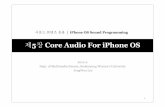 5 Core Audio For iPhone OS - mm.sookmyung.ac.krmm.sookmyung.ac.kr/~bigrain/class/2010/sound2/Core Audio.pdf · 용어 설명 Sample 단일 ... AV Foundation framework (AVFoundation.framework)