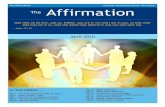 The Affirmation - Christian Fellowship  · PDF fileThe Affirmation Christian Fellowship Church Newsletter ... in song. This is a church that the ... Another#verypopular#book