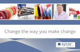Change the way you make change - Change Managementde.sycor-group.com/.../broschuere_changemanagement.pdf · 8 Abgestimmt auf die in der Analysephase erarbeitete Projekt- und Umfeldsituation