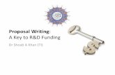 Proposal Writing A Key to R&D Funding - drshoabkhan.comdrshoabkhan.com/_assets/Miscellaneous/Proposal_Writing_EME_Upl… · – PTA, PTCL • Private Sector ... • One research proposal